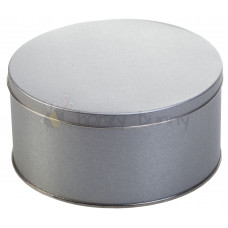 Металлическая коробка круглая диаметр 21,5см, высота 7,2 см