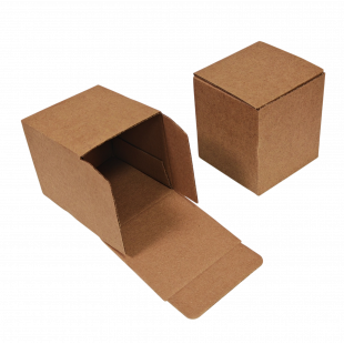 Коробка картонная крафт 7х7х8.5 см