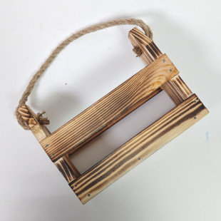 Деревянный бокс с джутовой ручкой