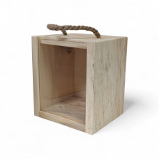 Ящик бокс с прозрачным окном с джутовой ручкой, маленький Ящик бокс с прозрачным окном с джутовой ручкой, маленький