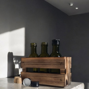 Ящик: набор бутылок олива 100 в деревянном боксе