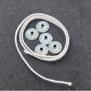 Фитиль хлопковый 50 см с держателем 5 шт в комплекте