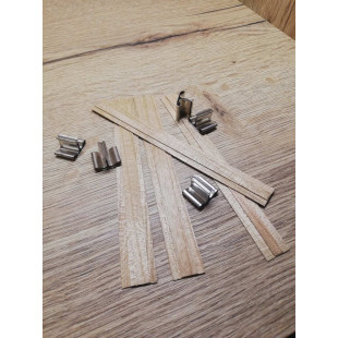 Фитиль деревянный+бустер (вставка к фитилю)13+5*100мм, в комплекте 5шт