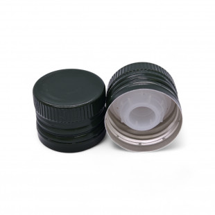 31,5 КОЛПАЧОК АЛЮМИНИЕВЫЙ С РЕЗЬБОЙ И ДОЗАТОРОМ 31,5*24 ЗЕЛЕНЫЙ