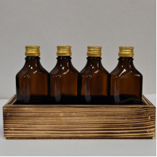 Набор 4 стеклянные бутылки Бальзам 50 мл в боксе