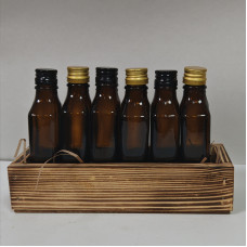 Набор 6 стеклянных бутылок Бальзам 50 мл в боксе