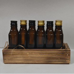 Набор 6 стеклянных бутылок Бальзам 50 мл в боксе