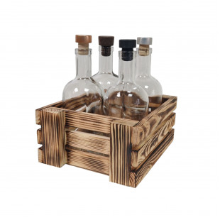 Ящик-бокс с 4 бутылками Домашняя 0,5л в ящике, Настоечный-4 