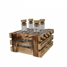 Ящик-бокс с 4 бутылками Куб 0,5л в ящике, Настоечный-4 Ящик-бокс с 4 бутылками Куб 0,5л в ящике, Настоечный-4