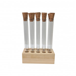 Подставка-штатив деревянный Кватрадец с 10 пробирками в комплекте