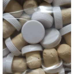 ПРОБКА КОРКОВАЯ 2хКОМПОНЕНТНАЯ КАМЮ Т-ОБРАЗНАЯ БЕЛАЯ НАПОЛЕОН 19,5ММ